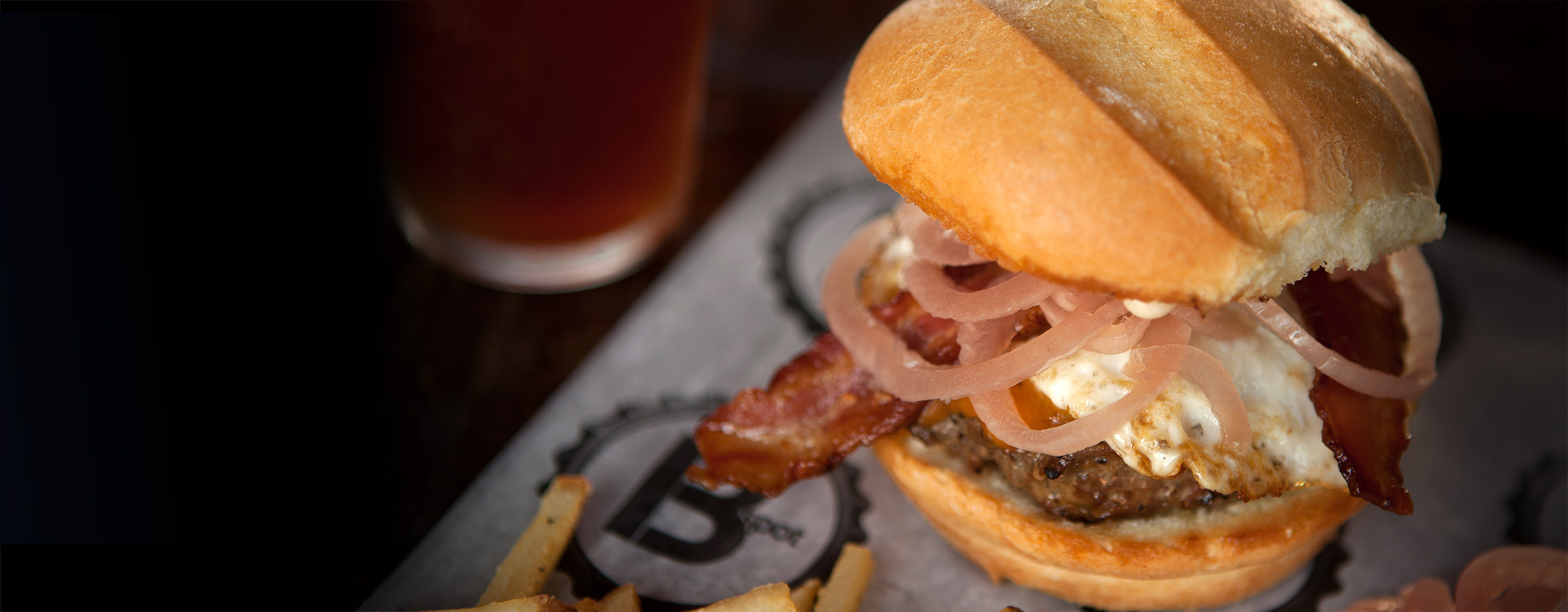 Photo of delectable B-Spot Burger